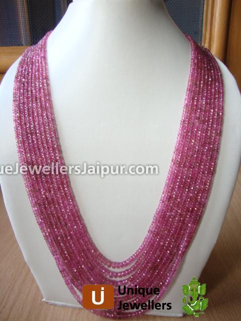 Rubylite Faceted Roundelle Beads
